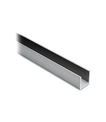 Profil aluminium 20 x 20 x 20 mm aspect inox brossé