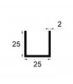 Profil aluminium de 25 x 25 x 25 mm