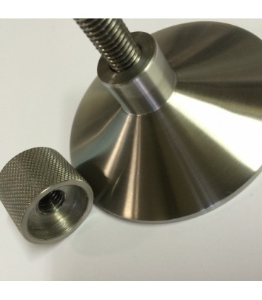 Pieds de meuble design conique Ø 80 mm finition brossée