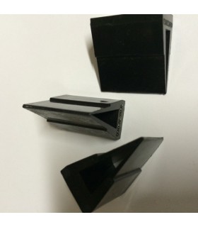 Pieds noir pour verre d'épaisseur 6 à 8 mm