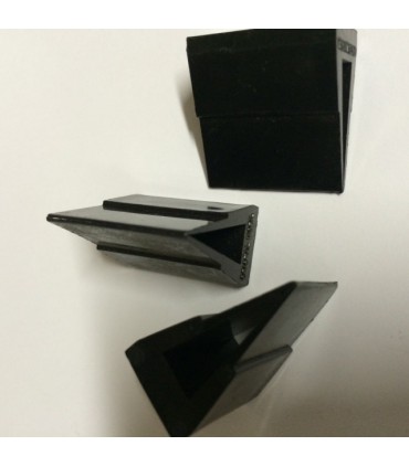 Pieds noir pour verre d'épaisseur 6 à 8 mm