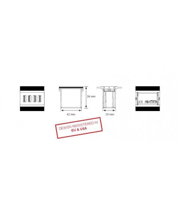 Connecteur USB1 ou USB2