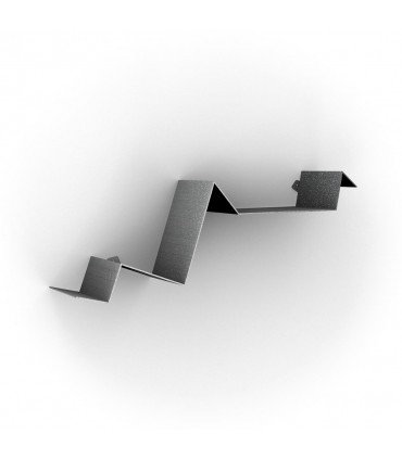 Etagère en acier laqué argent Zig Zag