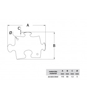 Patère design série Puzzle par Bolis Italia