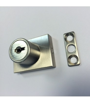 Serrure carrée en inox brossé