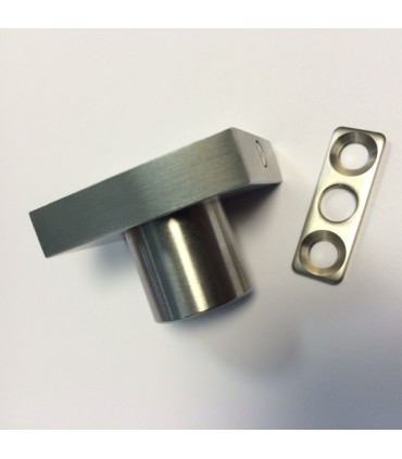 Serrure carrée en inox brossé