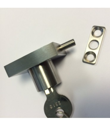 Serrure carrée en inox brossé