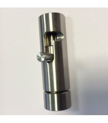 Loqueteau en inox brossé pour collage UV