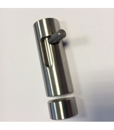 Loqueteau en inox brossé pour collage UV