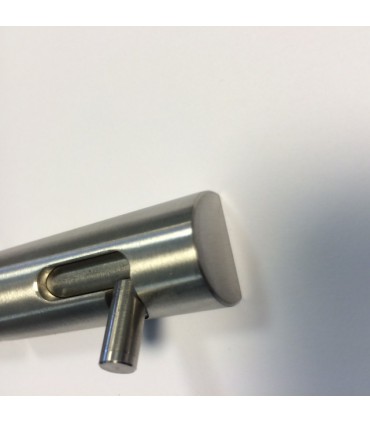 Loqueteau en inox brossé pour collage UV