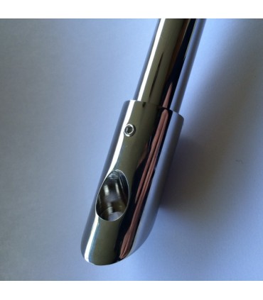 Barre raidisseur pour cloison de douche fixation entre mur et verre à 45°