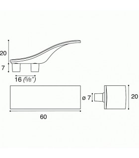 Poignée de meuble Vague 9131 par Confalonieri