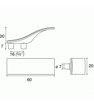 Poignée de meuble Vague 9131 par Confalonieri