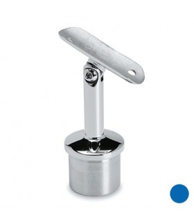 Raccord 90° orientable en T pour tube Ø 38 mm chromé brillant