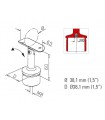 Raccord 90° orientable en T pour tube Ø 38 mm fiche technique