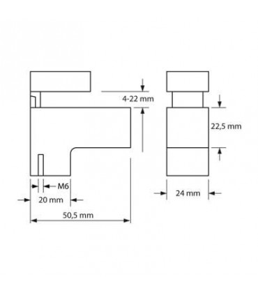 Support d'étagère série Pélican 49 technique