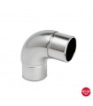 Raccord 90° pour tube Ø 38 mm effet inox brossé
