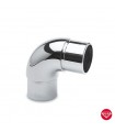 Raccord 90° pour tube Ø 38 mm chromé brillant