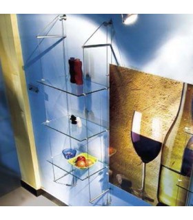 Kit câbles tendus pour étagères fixation murale