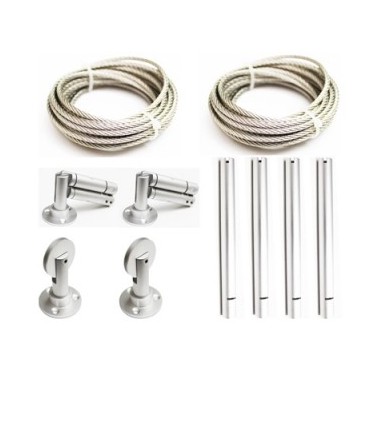 Kit câbles tendus pour étagères fixation murale - Accessoires pour