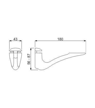 Support d'étagère série CASP-1 technique 2