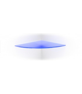 Tablette murale en verre bleu