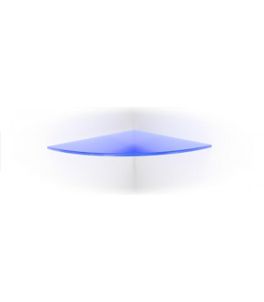 Tablette murale en verre bleu