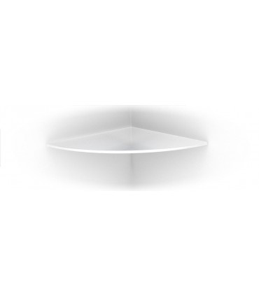 Tablette murale en verre blanc