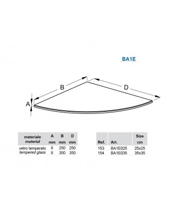 Tablette murale en verre pour angle de mur fiche technique