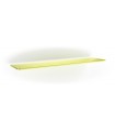 Tablette en verre ép.6 mm avec 2 angles arrondis JAUNE