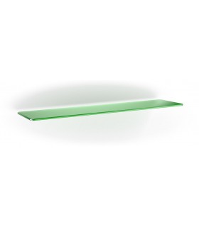 Tablette en verre ép.6 mm avec 2 angles arrondis VERT