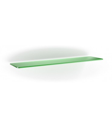 Tablette en verre ép.6 mm avec 2 angles arrondis VERT