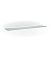 Tablette en verre ép.6 mm avec 2 angles arrondis OPAQUE