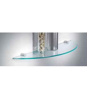 Tablette murale en verre découpe arrondie série BA1D par Bolis Italia