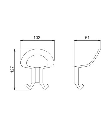 Patère série 5552 technique