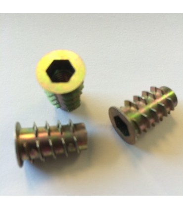 Lot de six inserts taraudés M6  