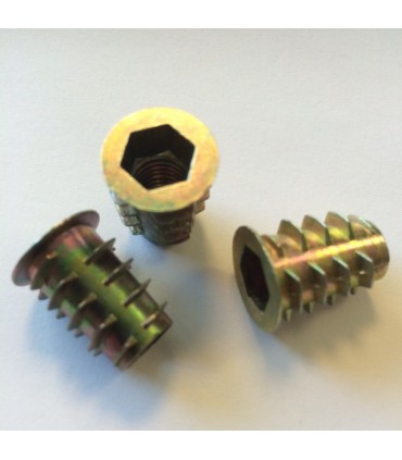 Lot de six inserts taraudés M8