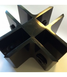 Connecteur Tor box pour 4 volumes de verre à 90° Connecteur Tor box pour 4 volumes de verre à 90°