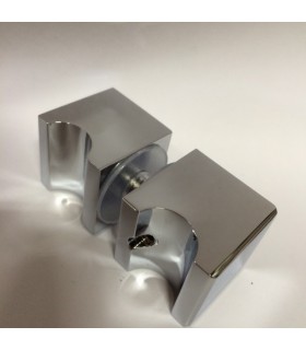 Paire de poignée bouton carré série Oslo pour porte en verre Paire de poignée bouton carré série Oslo pour porte en verre