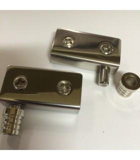 Set de 2 charnières pince pivot en inox 1506060 Set de 2 charnières pince pivot en inox 1506060