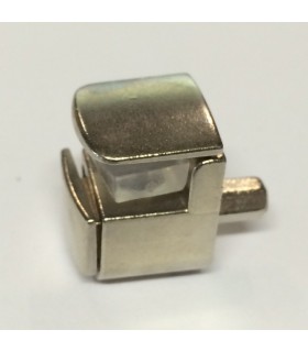 Taquet en métal anti-décrochage pour étagère en verre de 4 à 8 mm Taquet en métal anti-décrochage pour étagère en verre de 4 à 8 mm