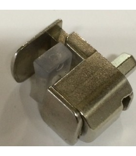 Taquet en métal anti-décrochage pour étagère en verre de 4 à 8 mm Taquet en métal anti-décrochage pour étagère en verre de 4 à 8 mm