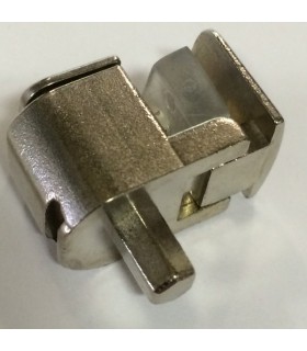 Taquet en métal anti-décrochage pour étagère en verre de 4 à 8 mm Taquet en métal anti-décrochage pour étagère en verre de 4 à 8 mm