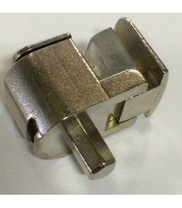 Taquet en métal anti-décrochage pour étagère en verre de 4 à 8 mm