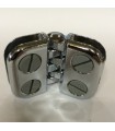 Petite charnière pour porte de vitrine en verre montage verre sur verre Petite charnière pour porte de vitrine en verre montage verre sur verre