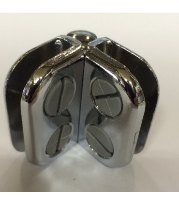 Petite charnière pour porte de vitrine en verre montage verre sur verre