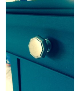 Poignée bouton de meuble finition nickel brossé Poignée bouton de meuble finition nickel brossé