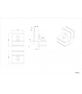 Connecteur Tor box pour 2 volumes de verre à 90° T0020 Connecteur Tor box pour 2 volumes de verre à 90° T0020