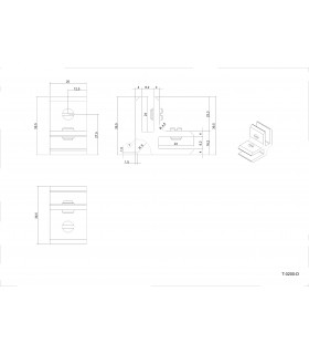 Connecteur Tor box pour 2 volumes de verre à 90° T0200 Connecteur Tor box pour 2 volumes de verre à 90° T0200