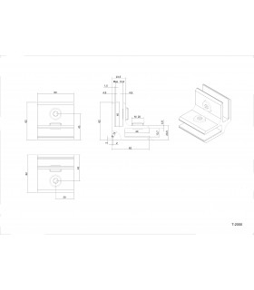Connecteur Tor box pour 2 volumes de verre à 90° T2000 Connecteur Tor box pour 2 volumes de verre à 90° T2000